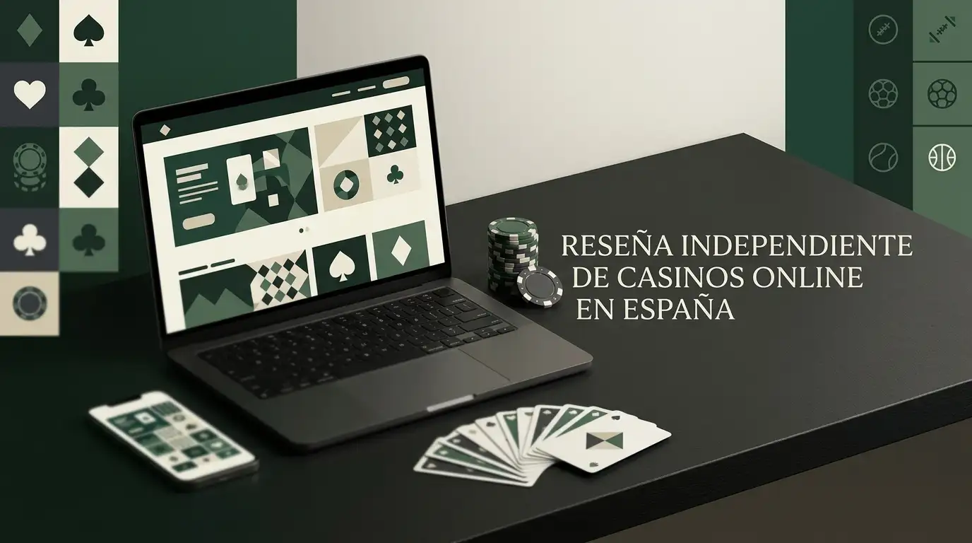 Ilustración editorial abstracta de casino online y apuestas deportivas